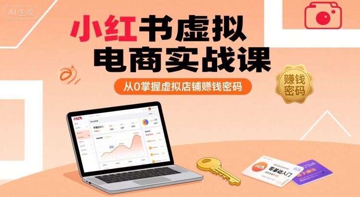 小红书虚拟电商实战课，从0掌握虚拟店铺賺钱密码-网赚知识点
