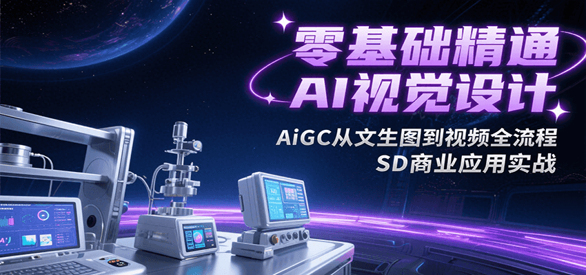 零基础精通AI视觉设计，AiGC从文生图到视频全流程，SD商业应用实战-网赚知识点
