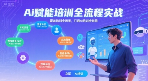 AI赋能培训全流程实站，覆盖培训全场景，打通 Al培训全链路-网赚知识点