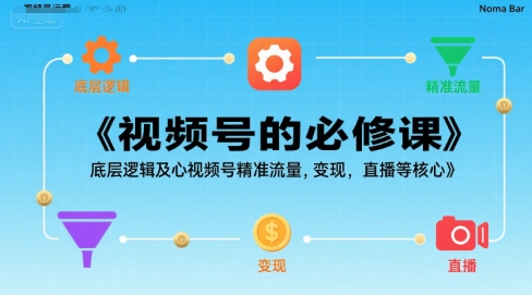 视频号的必修课，视频号的底层逻辑及核心视频号精准流量，变现，直播等核心-网赚知识点