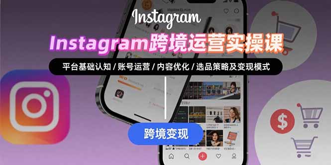 Instagram跨境运营实战:平台认知/账号运营/内容优化/选品策略及变现模式-网赚知识点