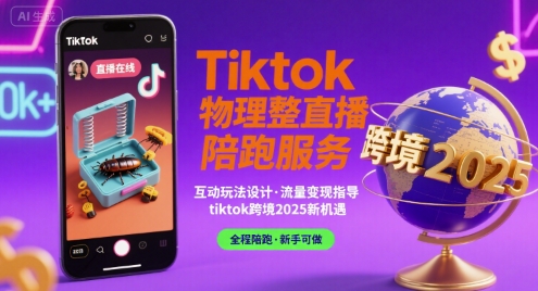 Tiktok物理整蛊直播陪跑服务-tiktok跨境2025-网赚知识点