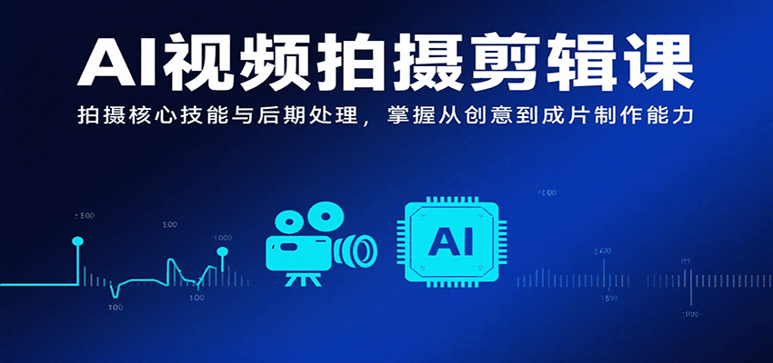 AI视频拍摄剪辑课，拍摄核心技能与后期处理，掌握从创意到成片制作能力-网赚知识点