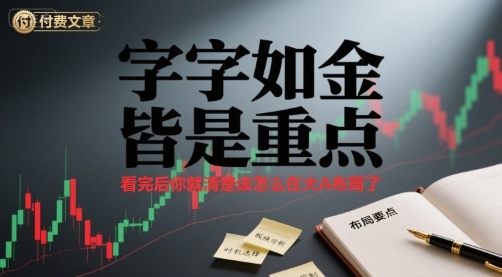 付费文章：字字如金 皆是重点， 看完后 你就清楚该怎么在大A布局了-网赚知识点
