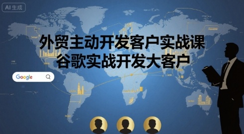 外贸主动开发客户实战课，谷歌实战开发大客户-网赚知识点
