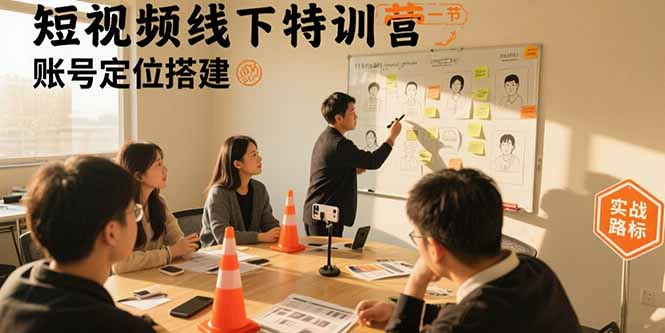 短视频线下特训营：账号定位搭建/口播号拍摄剪辑/直播间流量入口/变现实战-网赚知识点