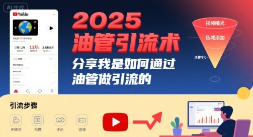 2025油管引流术，分享我是如何通过油管做引流的-网赚知识点