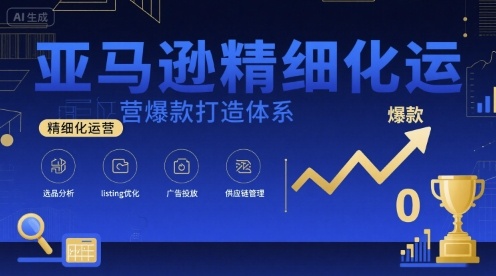 亚马逊精细化运营爆款打造体系，视频课+全套资料文档-网赚知识点
