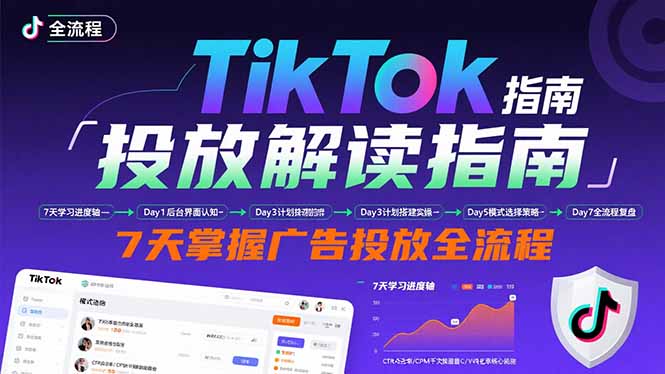 TikTok投放解读指南：后台操作/计划建立/模式选择，7天掌握广告投放全流程-网赚知识点
