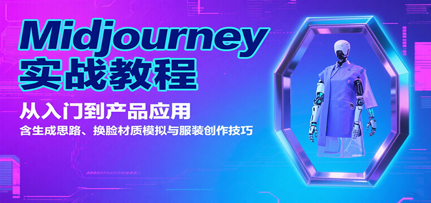Midjourney实战教程：从入门到产品应用，含生成思路、换脸材质模拟与服装创作技巧-网赚知识点