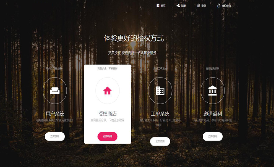 PHP域名授权系统网站 精美UI支付系统团队合作代理返利发卡系统 授权授权管理工单系统-网赚知识点