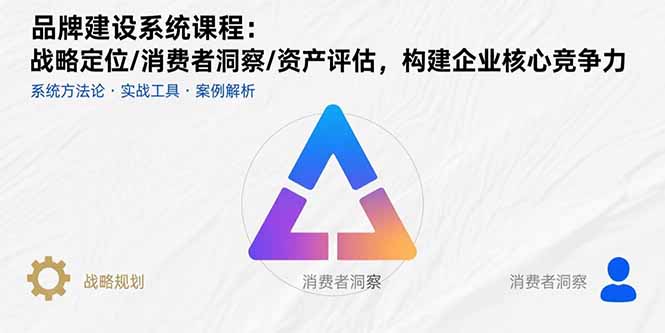 品牌建设系统课程：战略定位/消费者洞察/资产评估，构建企业核心竞争力-网赚知识点
